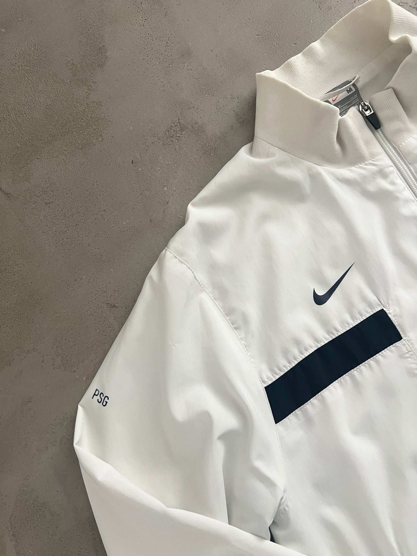 WHITE PSG NIKE TRACK JACKET - 2000S - M