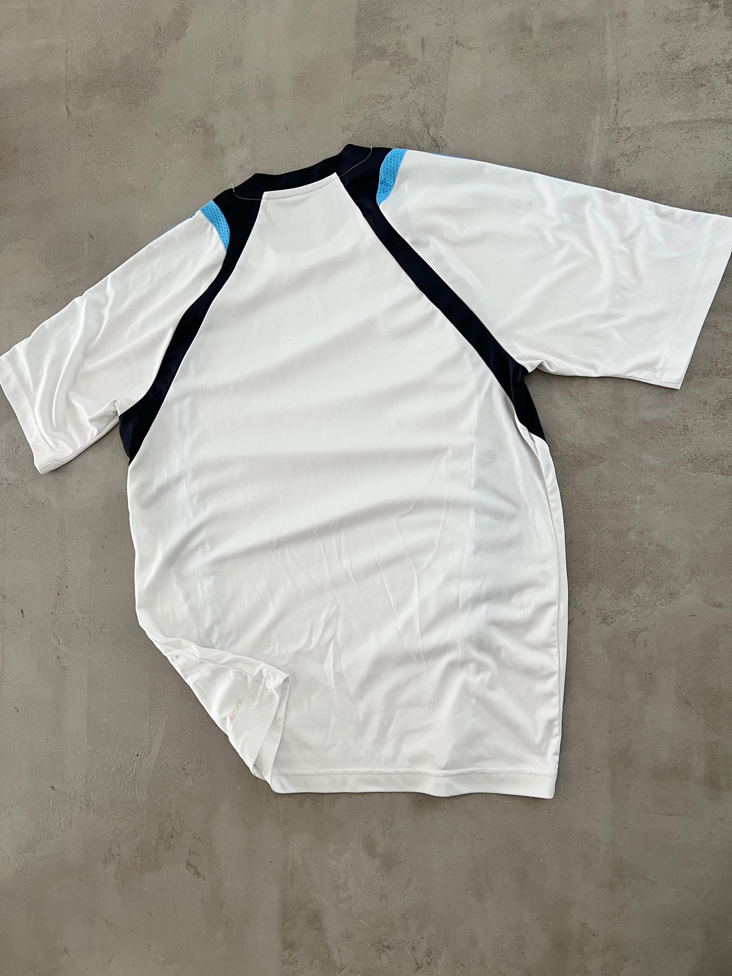 WHITE/BABY BLUE MARSEILLE JERSEY - 2000S - M