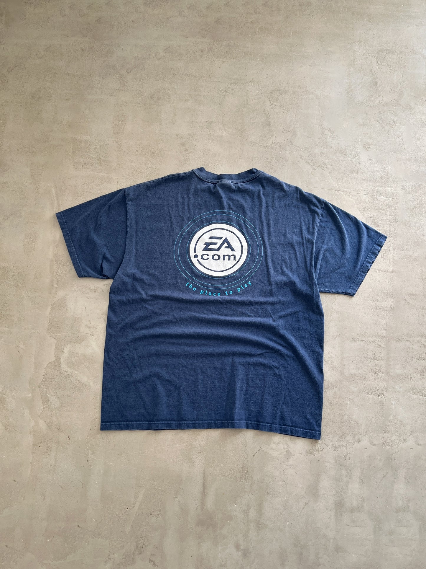 NAVY EA SPORTS PROMO TEE - 1990S - L