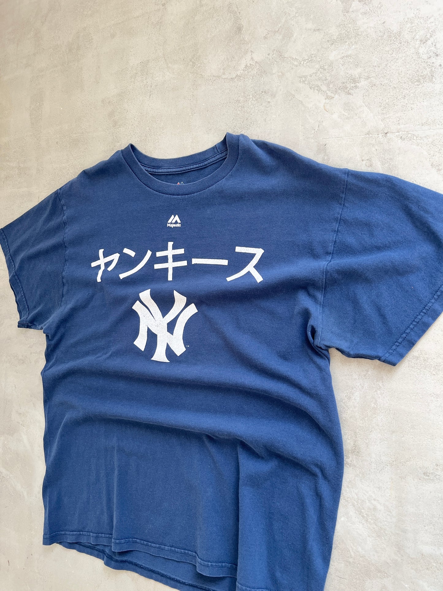 NAVY YANKEES JAPAN TEE - 2000S - L