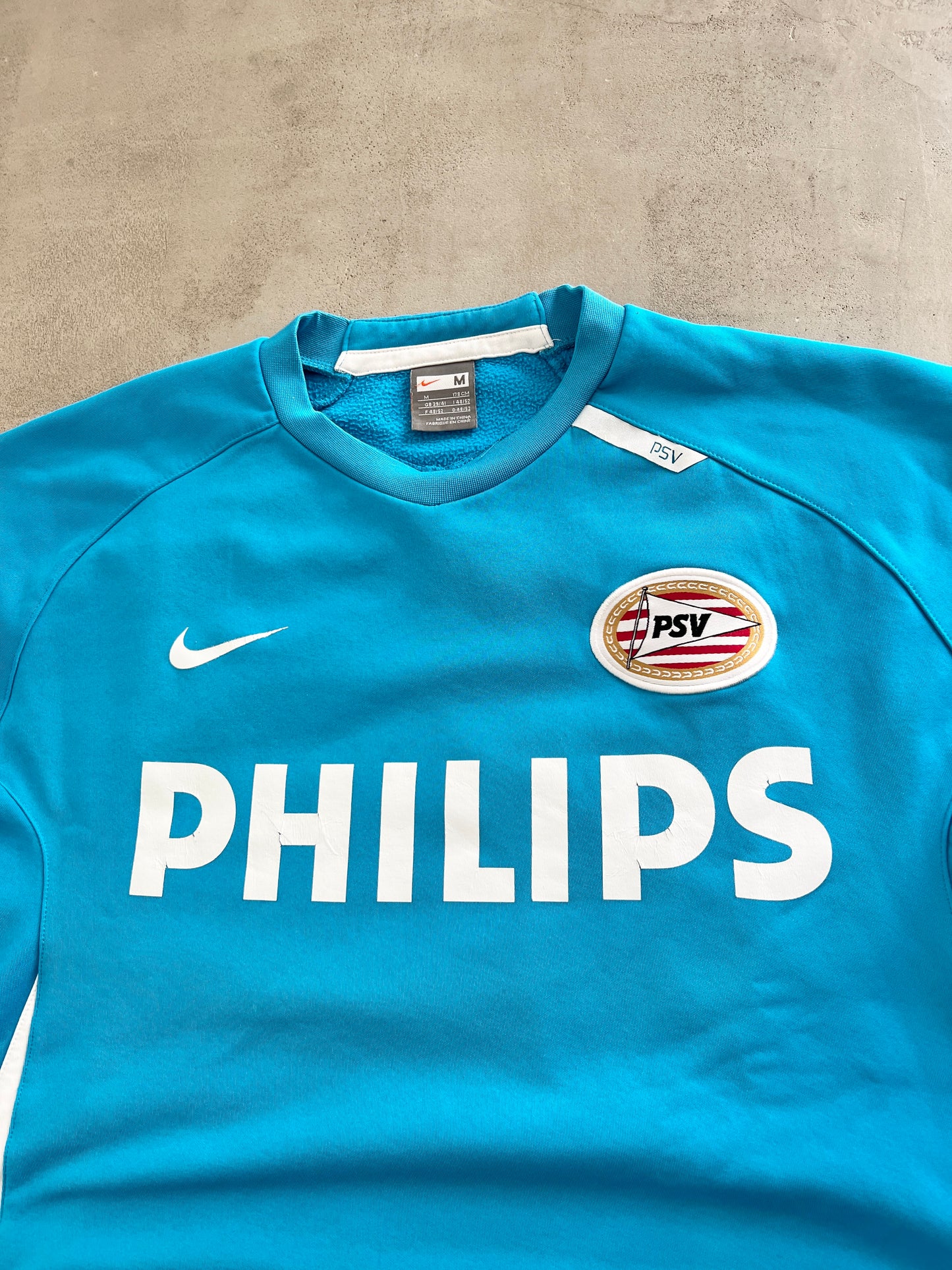 BABY BLUE PSV EINDHOVEN NIKE SWEATER - 2000S - M