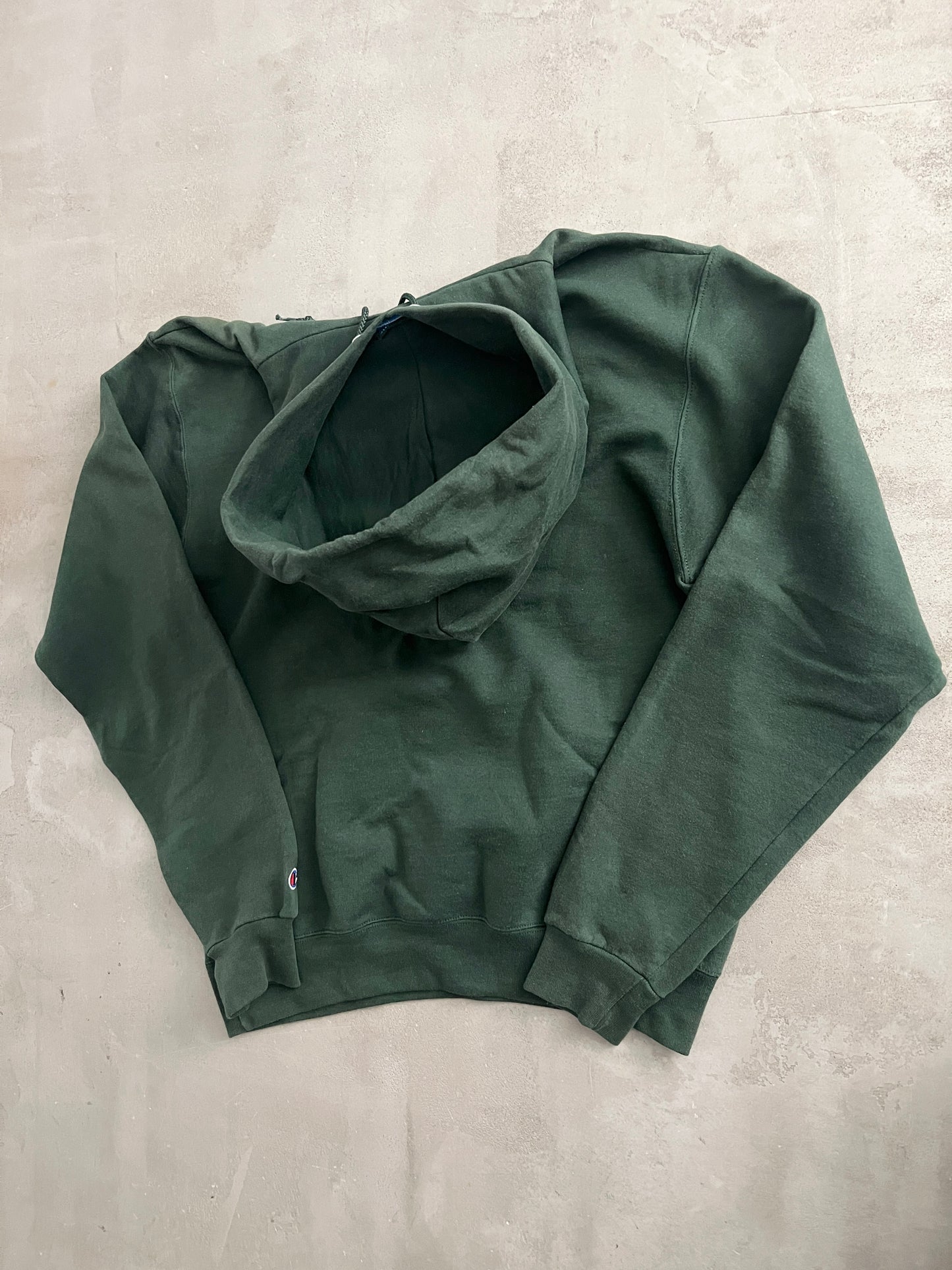 FADED GREEN COLLEGE HOODIE - 2000S - M/S