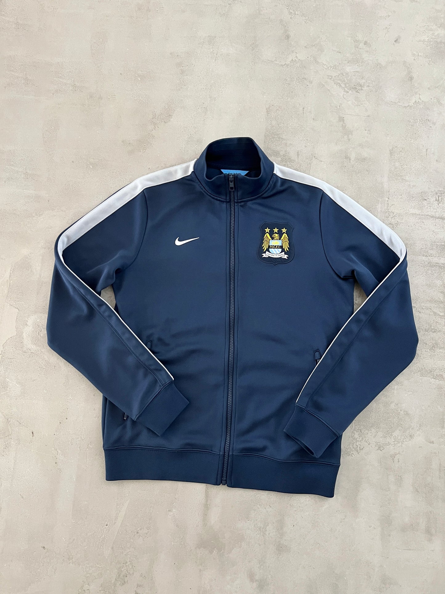 NAVY MANCHESTER CITY NIKE JACKET - 2000S - M