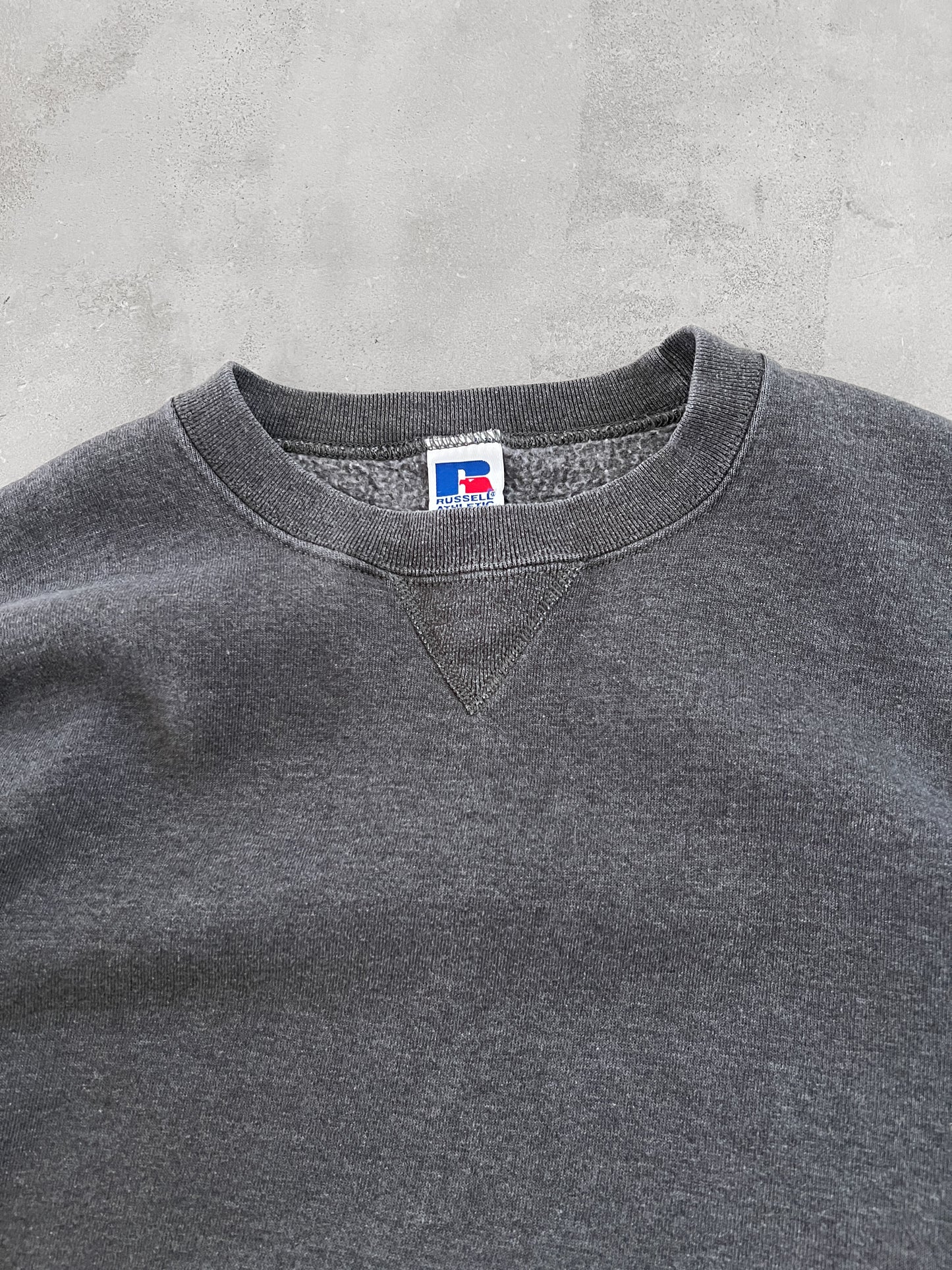 GREY RUSSELL SWEATER - 1990S - L/M