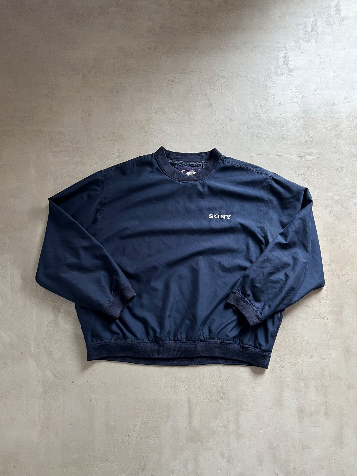 NAVY SONY SWEATER - 1990S - L
