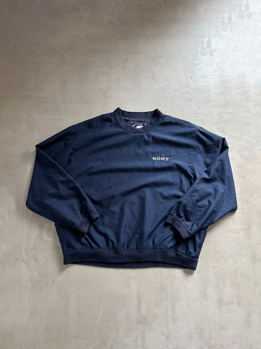 NAVY SONY SWEATER - 1990S - L