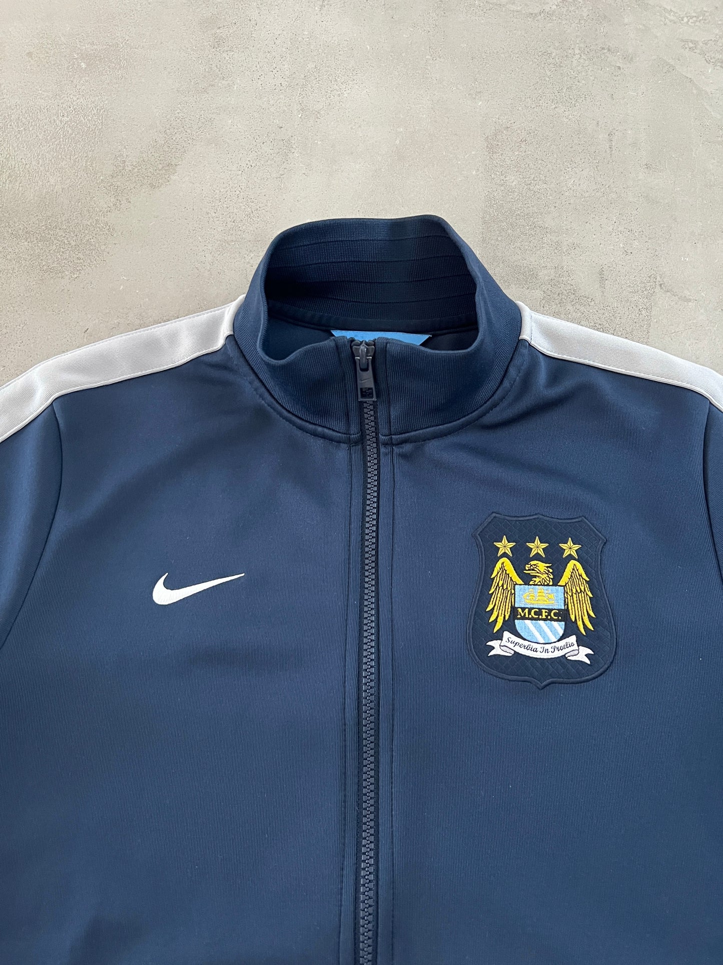 NAVY MANCHESTER CITY NIKE JACKET - 2000S - M
