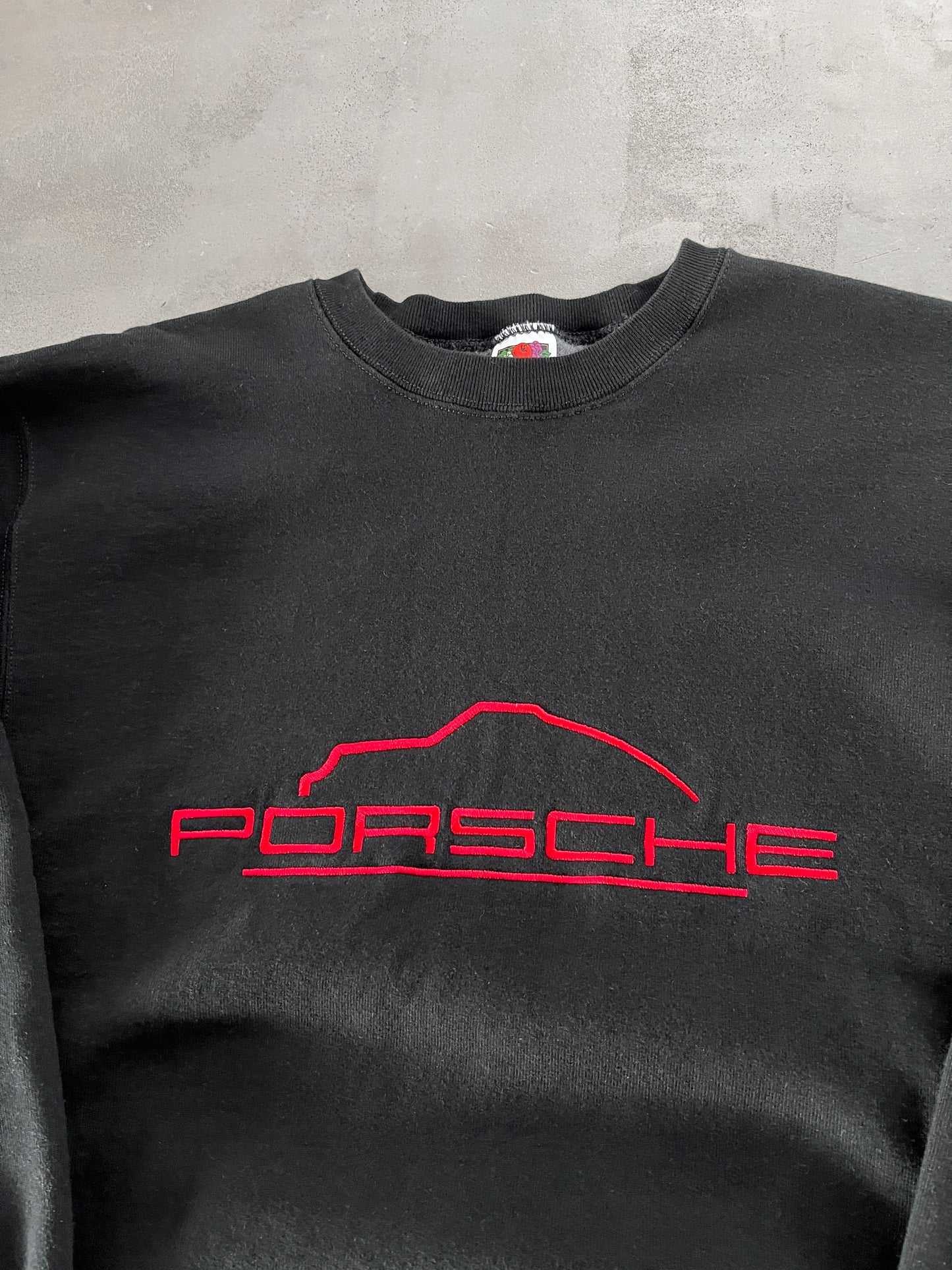 BLACK PORSCHE SWEATER - 1990S - M