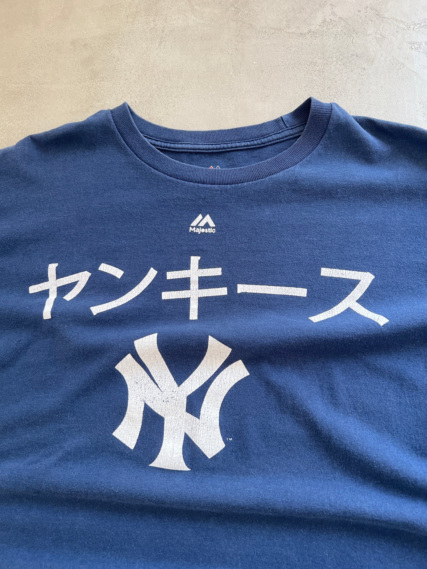 NAVY YANKEES JAPAN TEE - 2000S - L