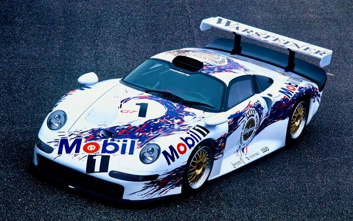 WHITE PORSCHE 911 GT1 TEE - 1996 - L
