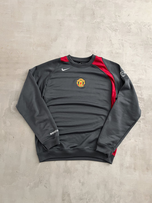 GREY MANCHESTER UNITED NIKE SWEATER - 2000S - L