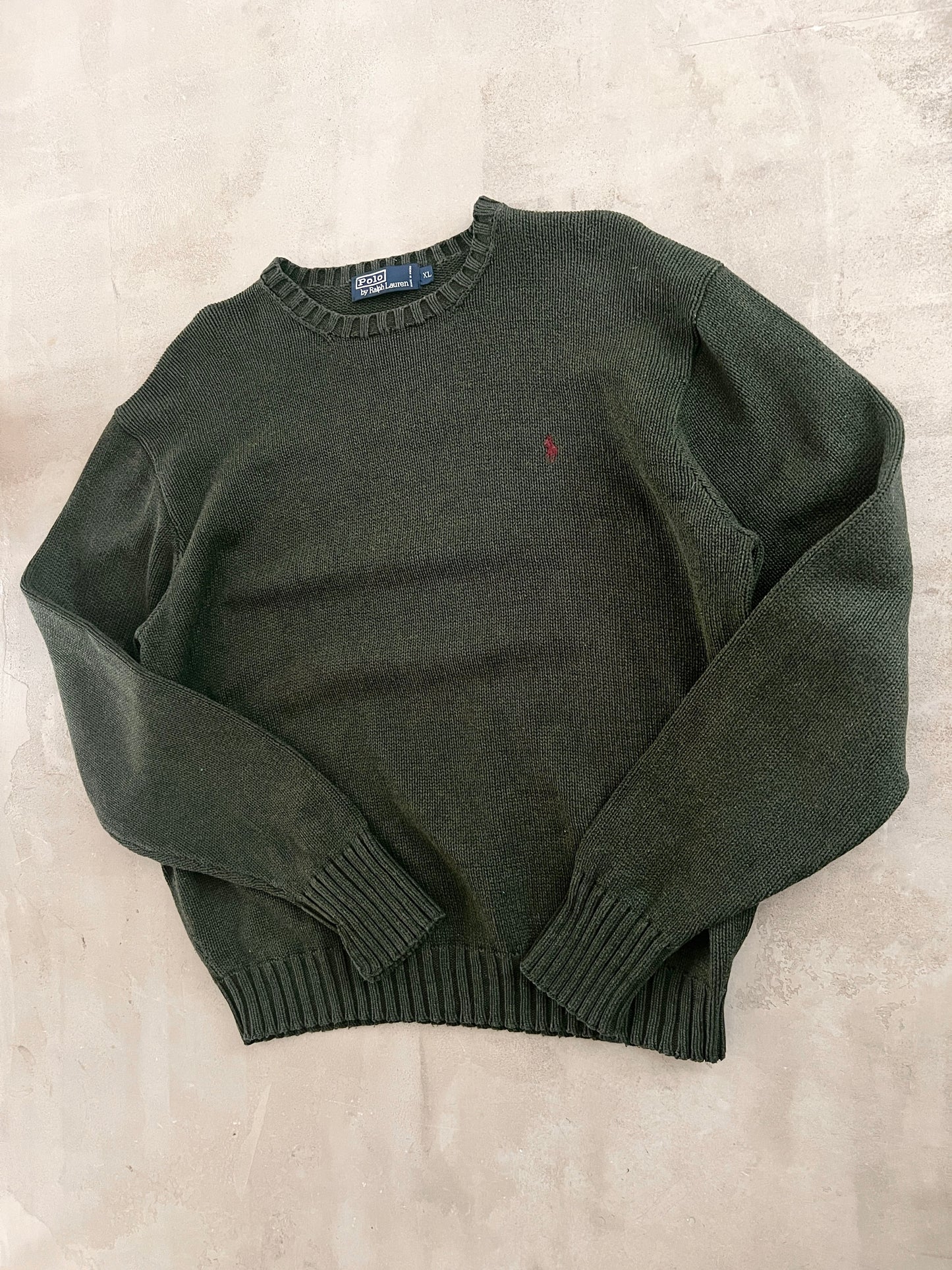 FOREST GREEN RALPH LAUREN KNIT - 2000S - L