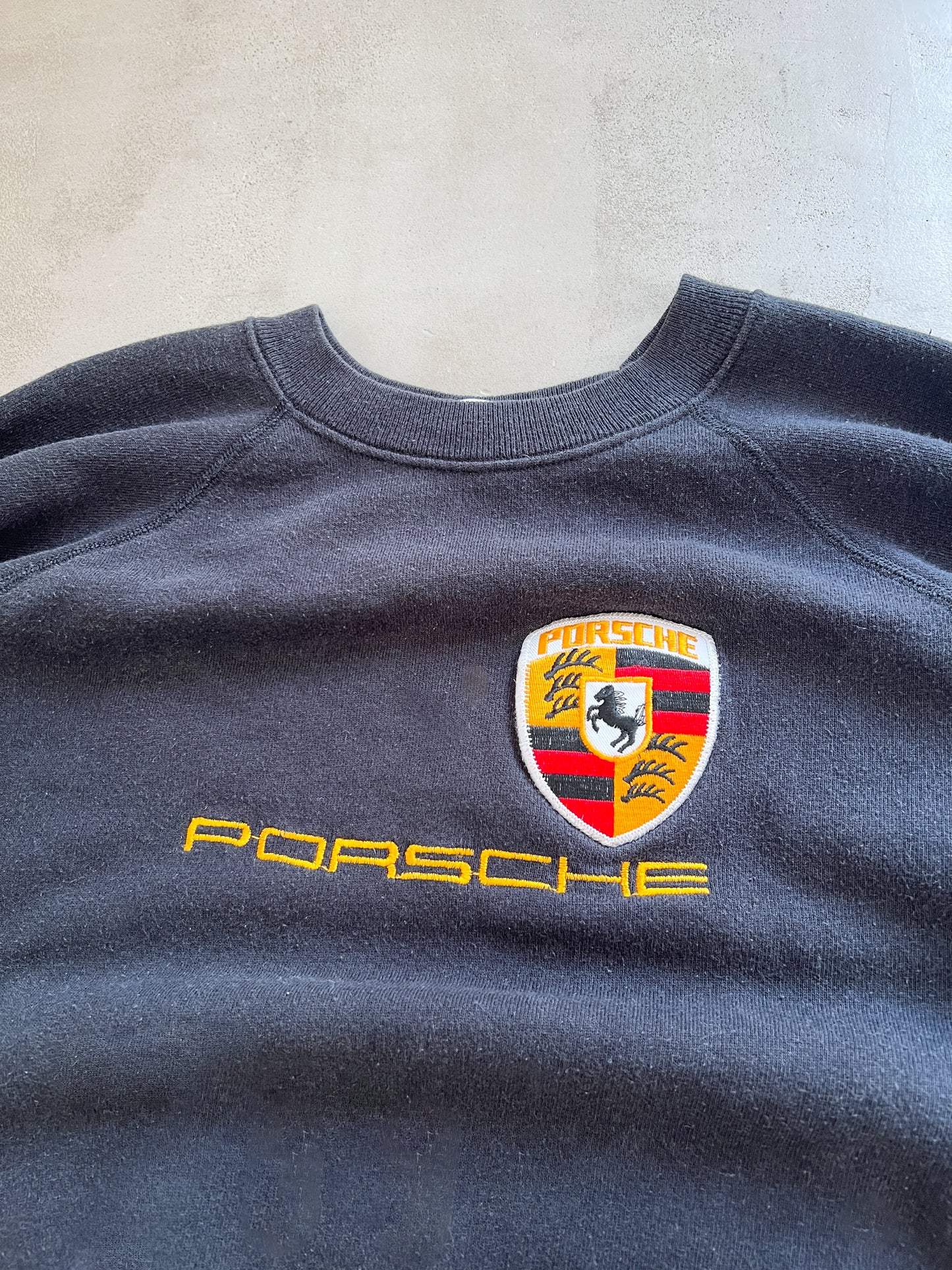 BLACK PORSCHE SWEATER - 1990S - S
