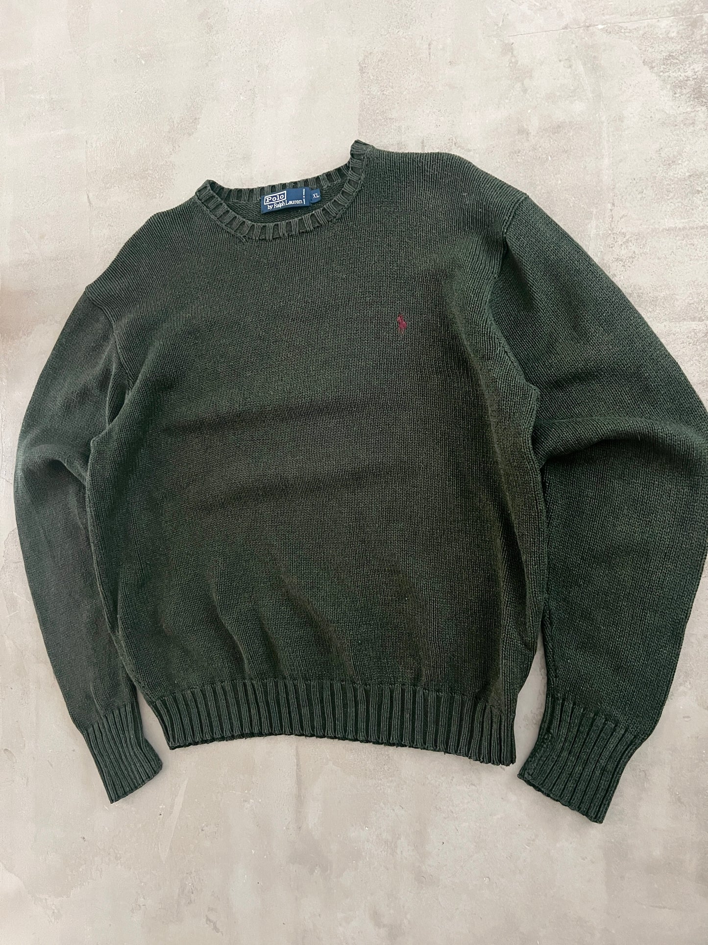 FOREST GREEN RALPH LAUREN KNIT - 2000S - L