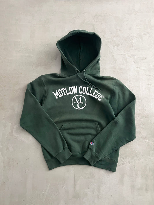 FADED GREEN COLLEGE HOODIE - 2000S - M/S