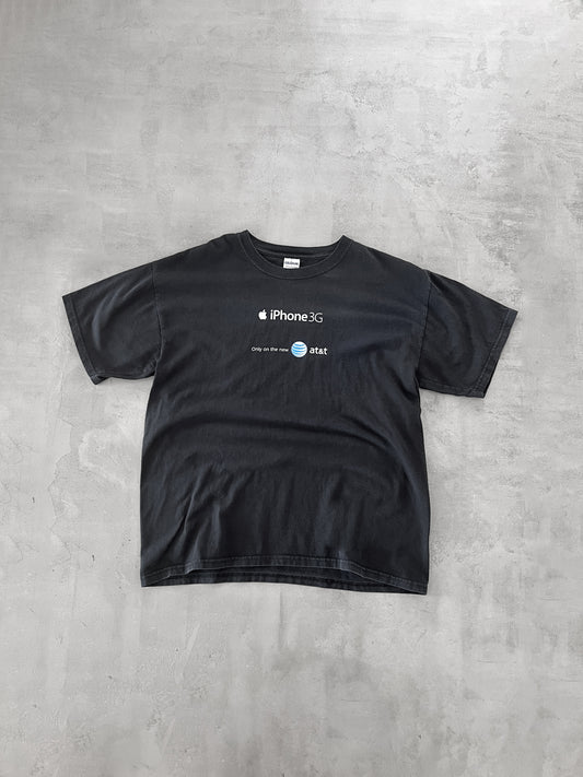 FADED BLACK APPLE IPHONE TEE - 2000S - L