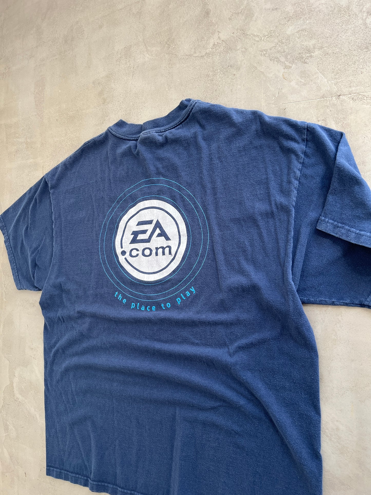 NAVY EA SPORTS PROMO TEE - 1990S - L