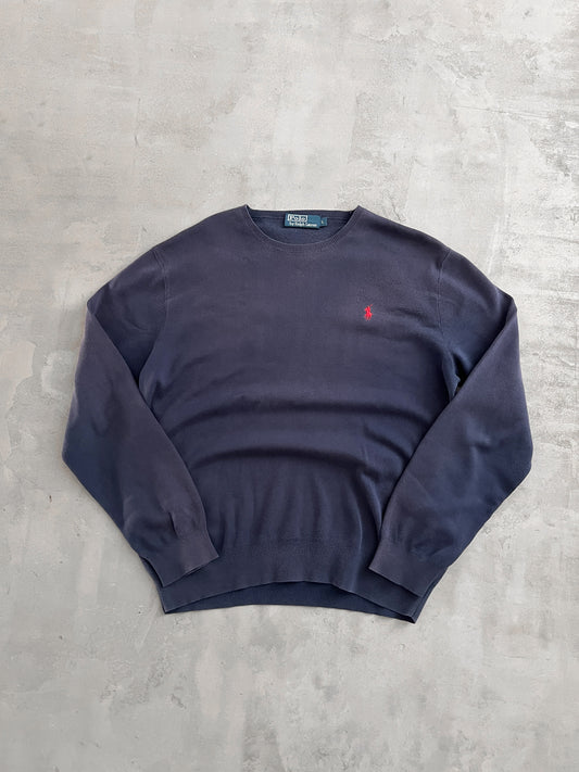FADED NAVY RALPH LAUREN KNIT - 2000S - M