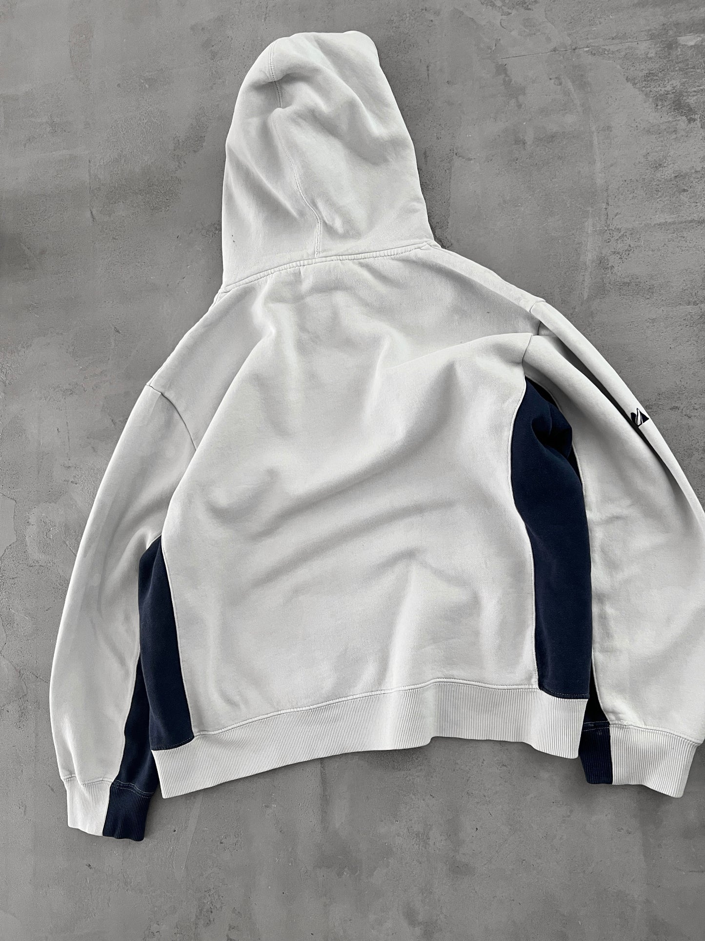 WHITE/NAVY YANKEES HOODIE - 1990S - S