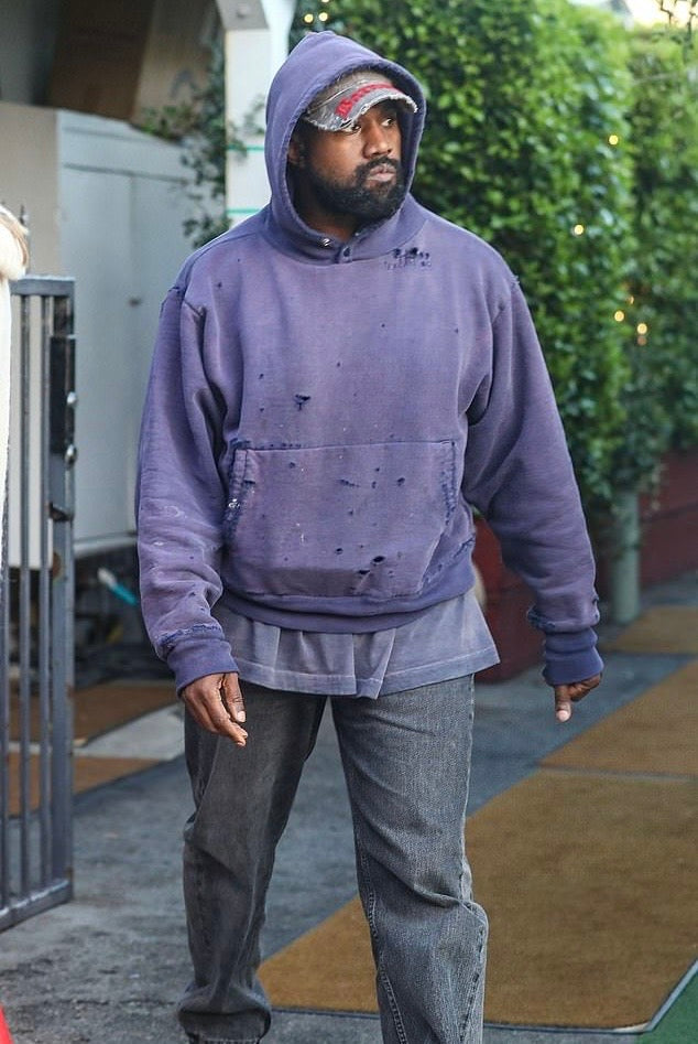 FADED GREY CHAMPION HOODIE - 1990S - S