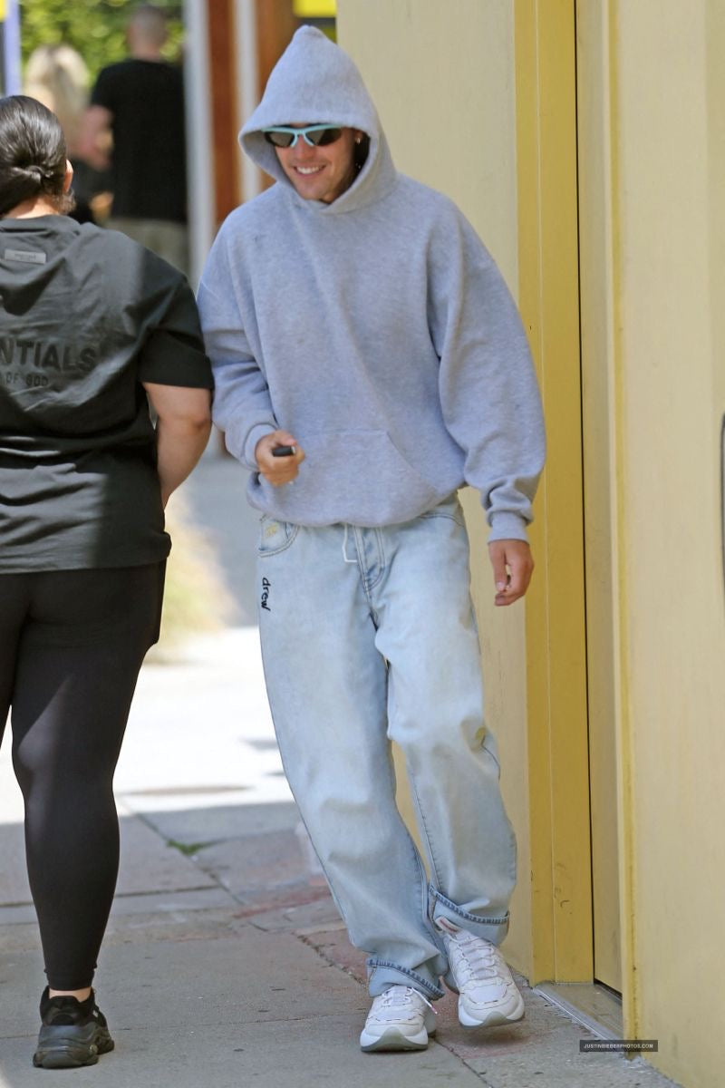 GREY RUSSELL HOODIE - 1990S - L
