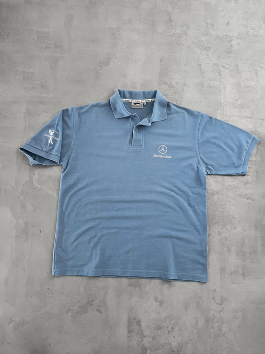 BABY BLUE BENZ GOLF POLO - 2000S - L
