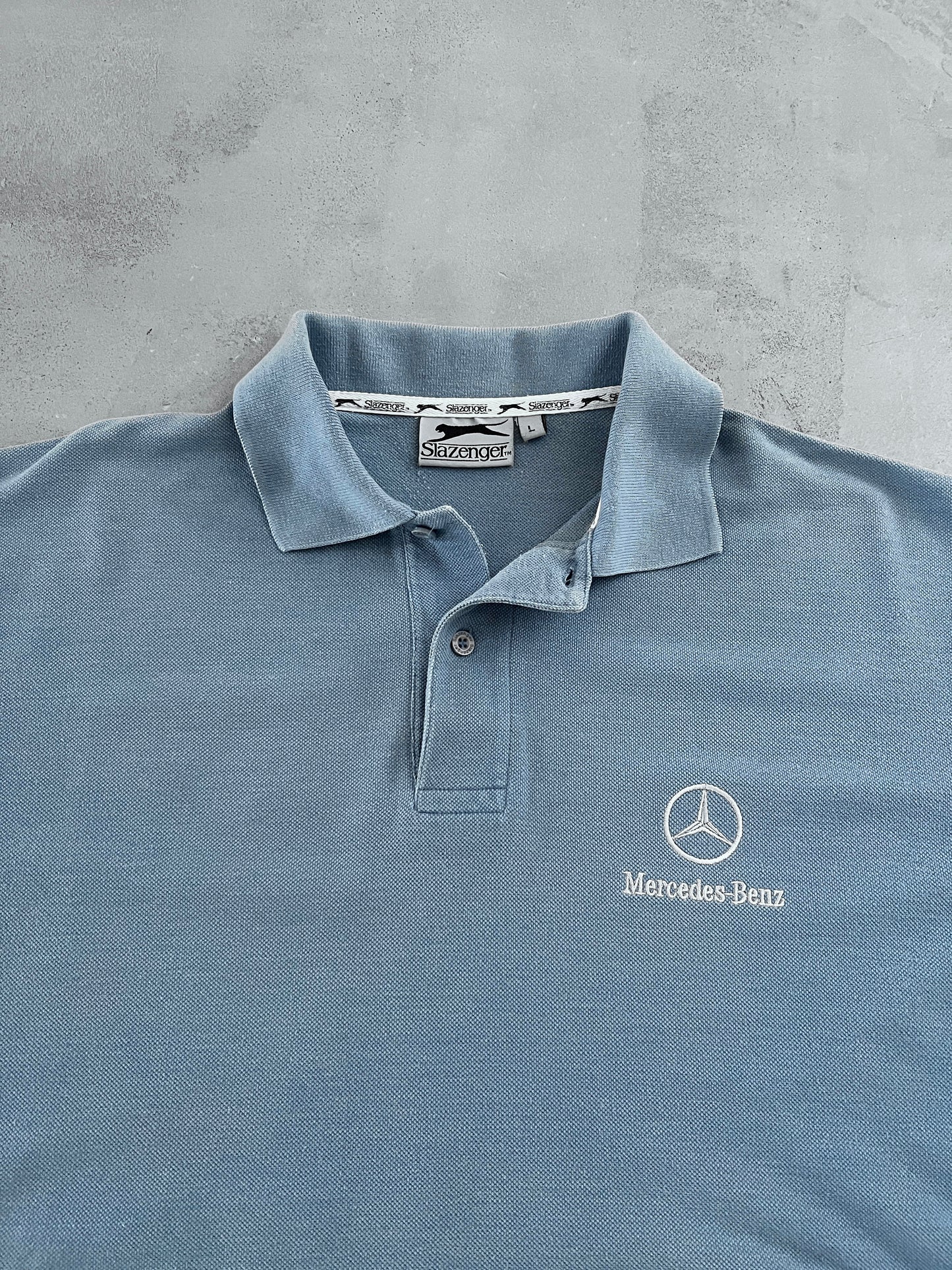 BABY BLUE BENZ GOLF POLO - 2000S - L