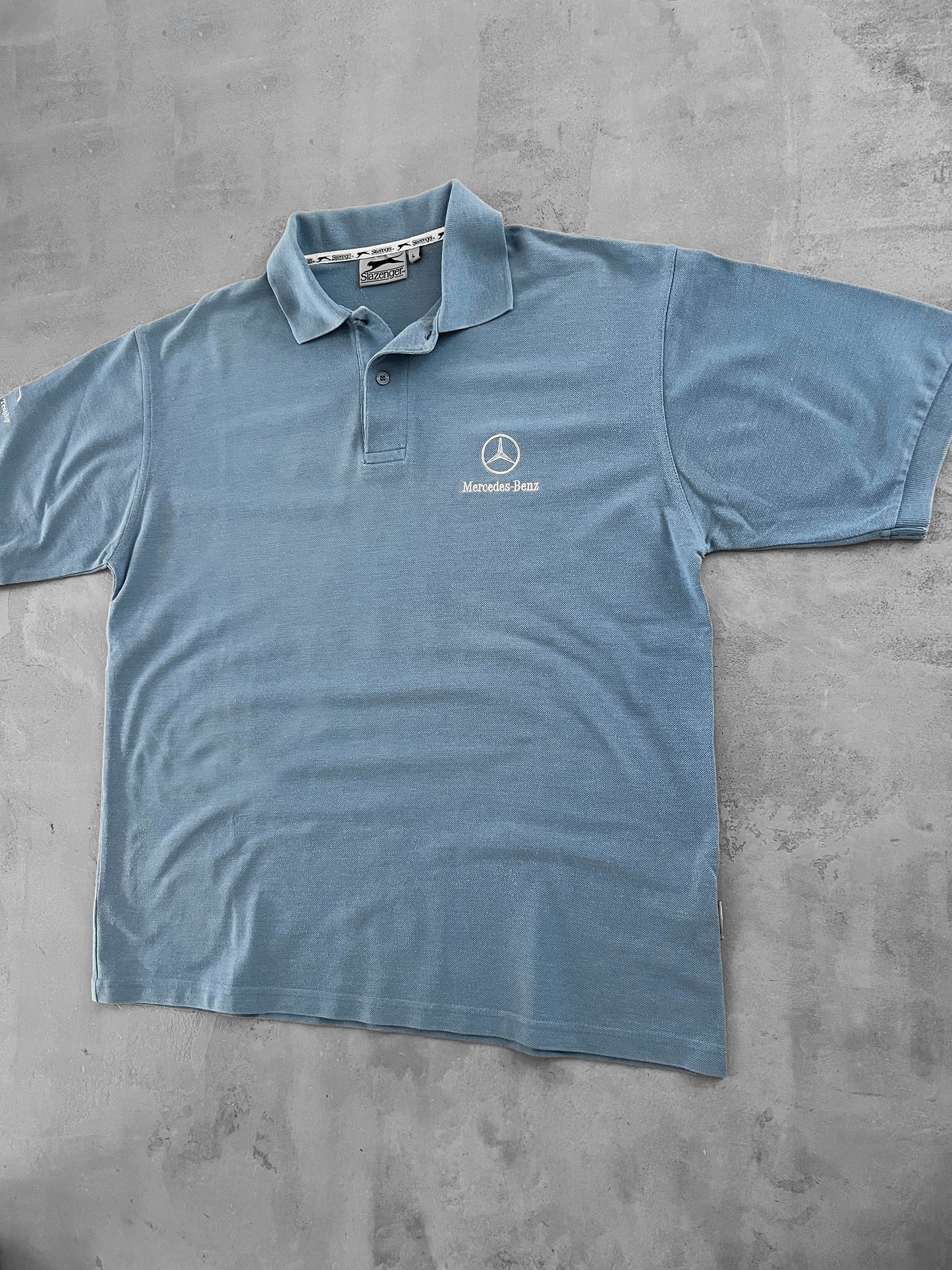 BABY BLUE BENZ GOLF POLO - 2000S - L