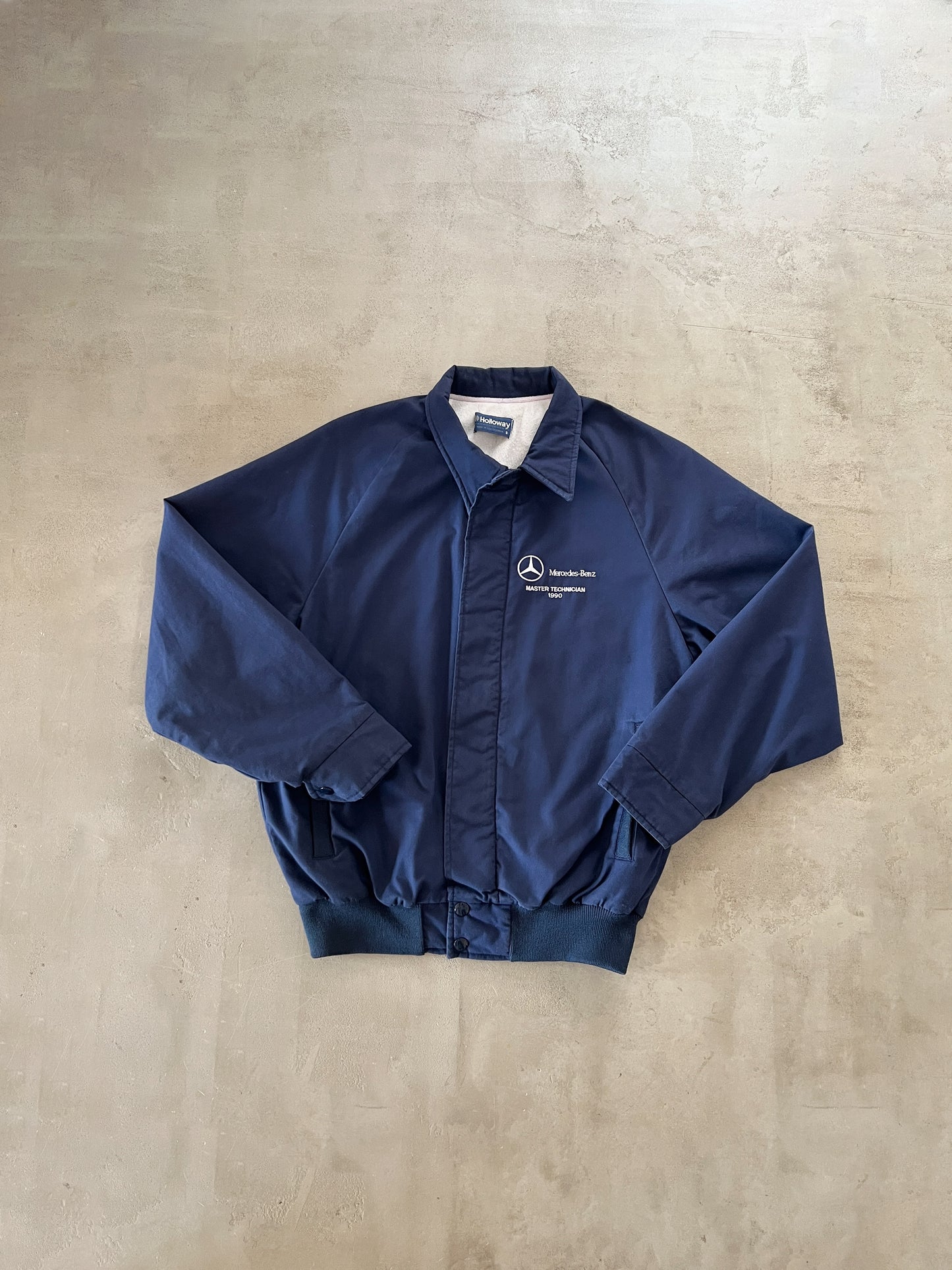 NAVY MERCEDES BENZ JACKET - 1990S - S/M