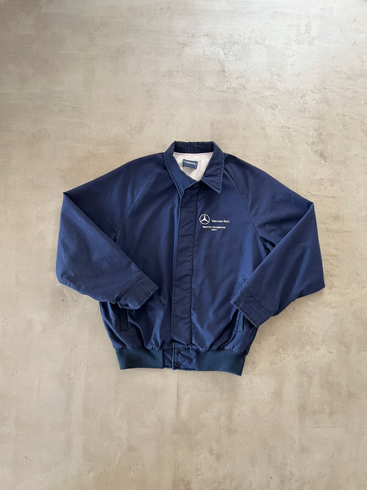NAVY MERCEDES BENZ JACKET - 1990S - S/M