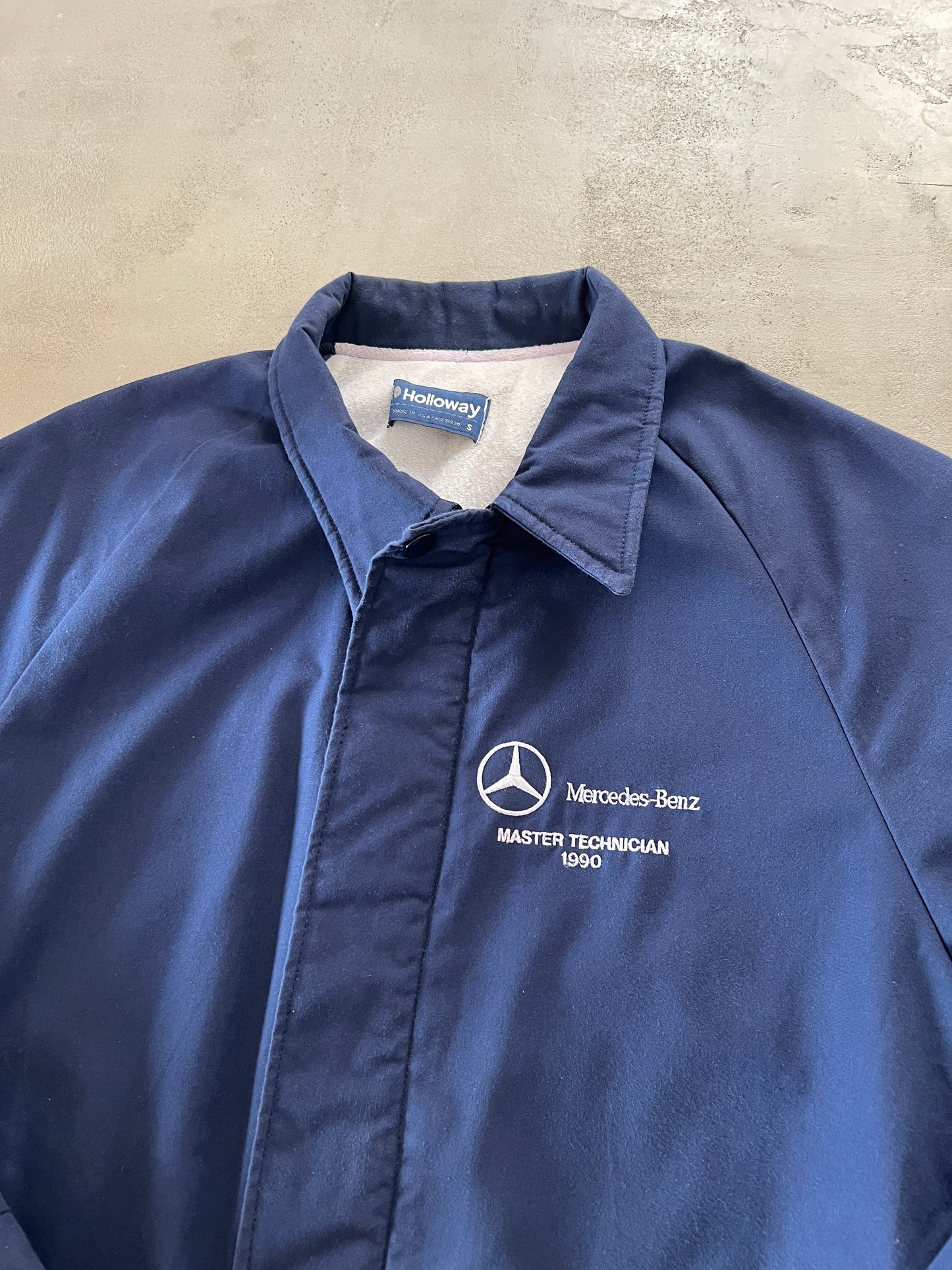 NAVY MERCEDES BENZ JACKET - 1990S - S/M