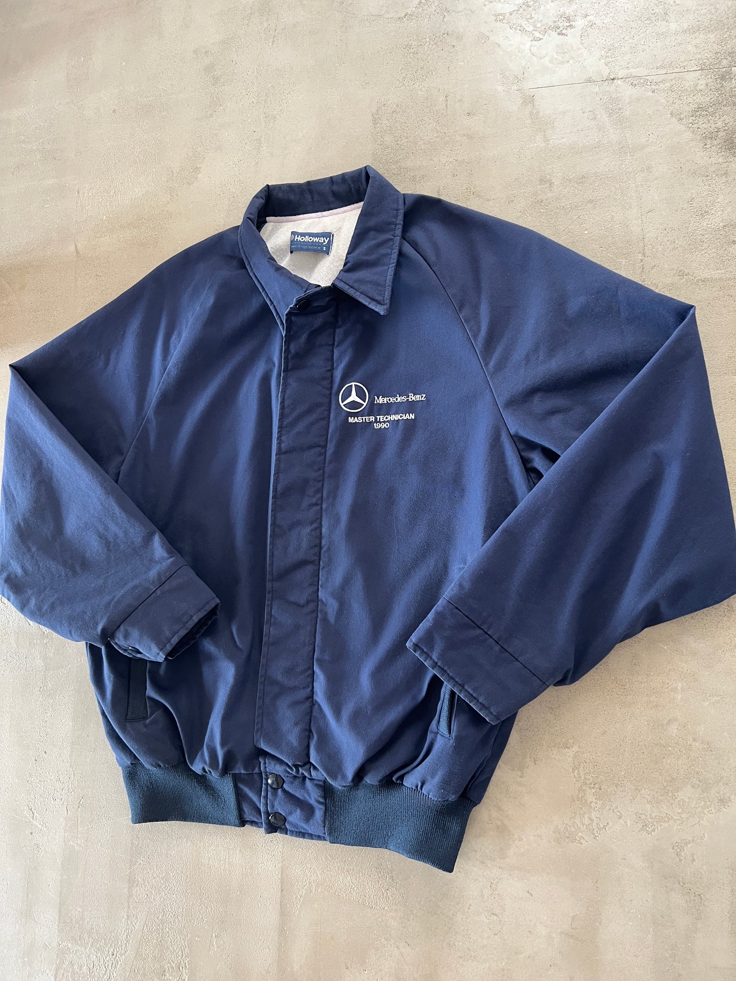 NAVY MERCEDES BENZ JACKET - 1990S - S/M