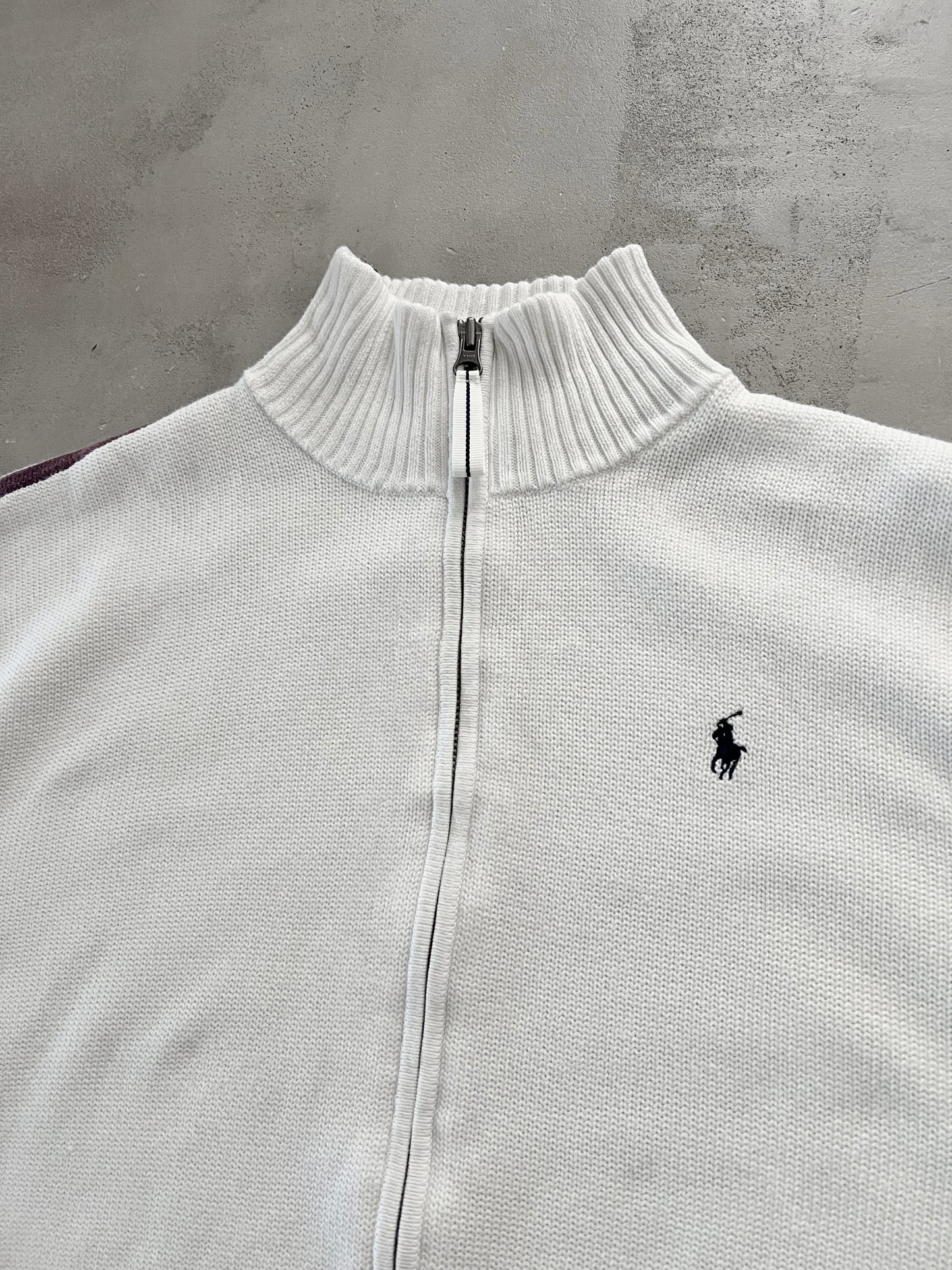 CREME RALPH LAUREN KNIT JACKET - 2000S - L
