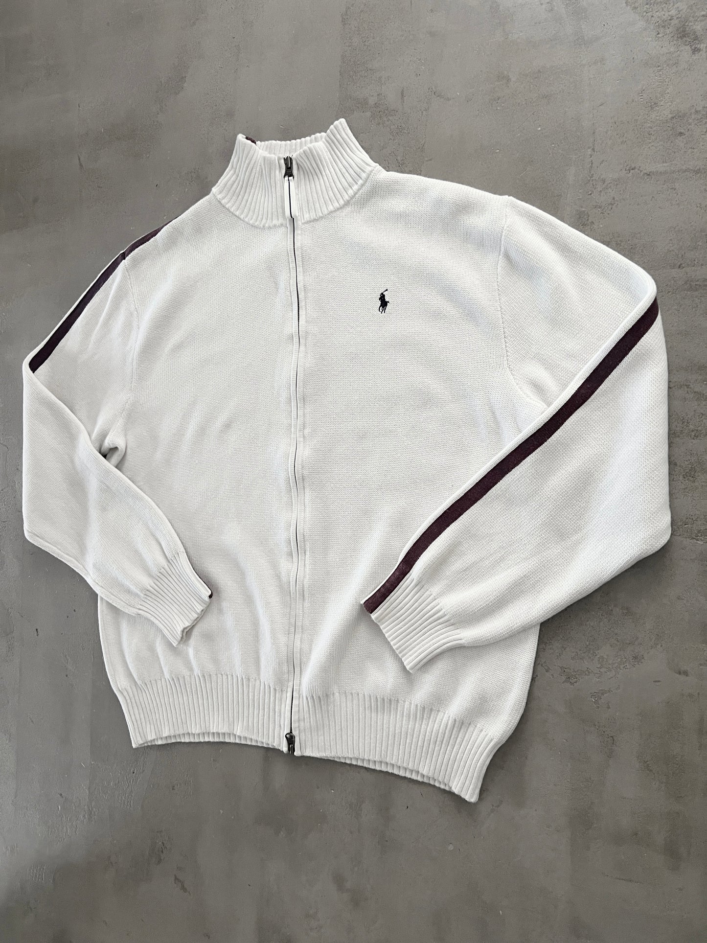 CREME RALPH LAUREN KNIT JACKET - 2000S - L