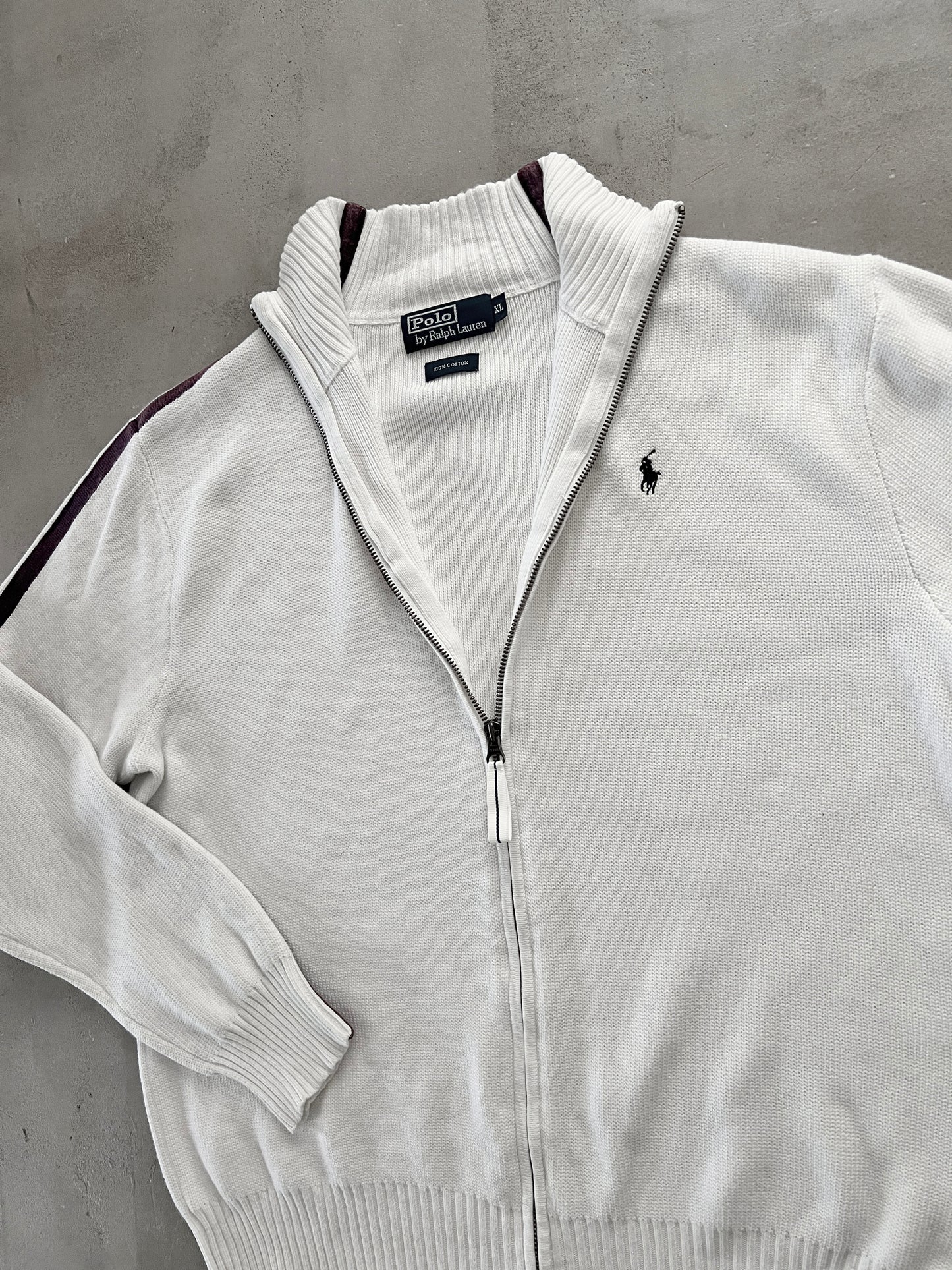 CREME RALPH LAUREN KNIT JACKET - 2000S - L