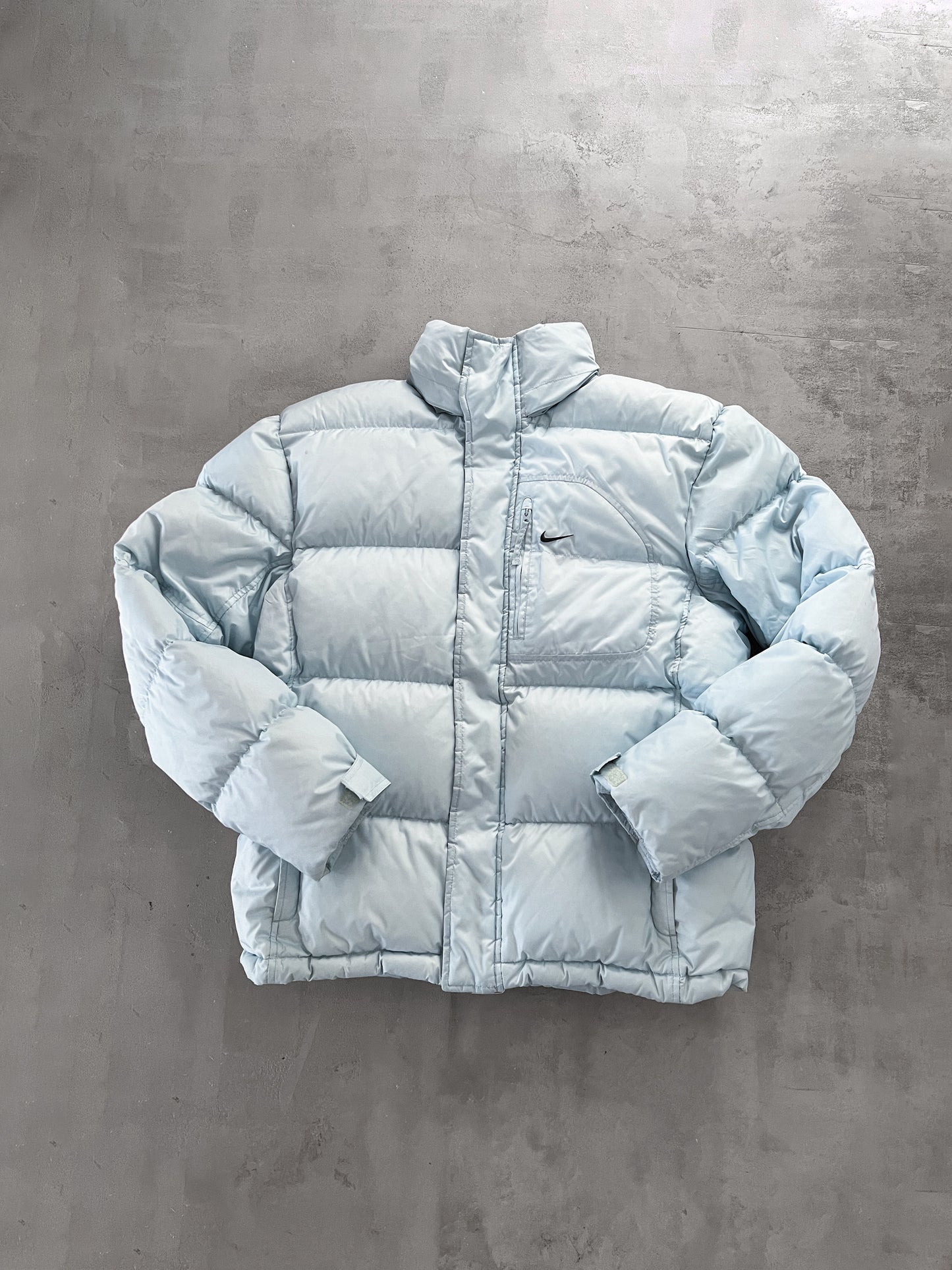 BABY BLUE/GREY NIKE PUFFER - 2000S - L