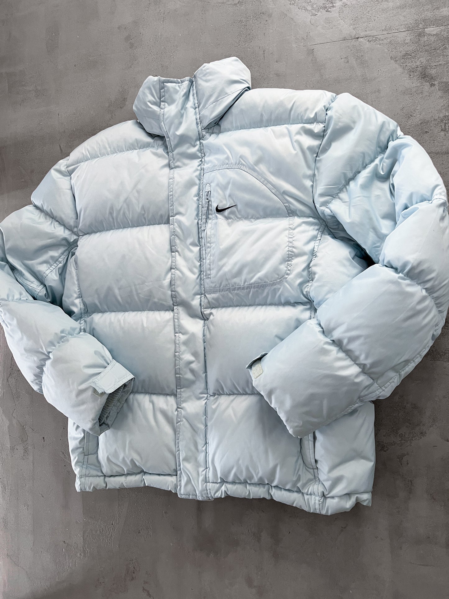 BABY BLUE/GREY NIKE PUFFER - 2000S - L