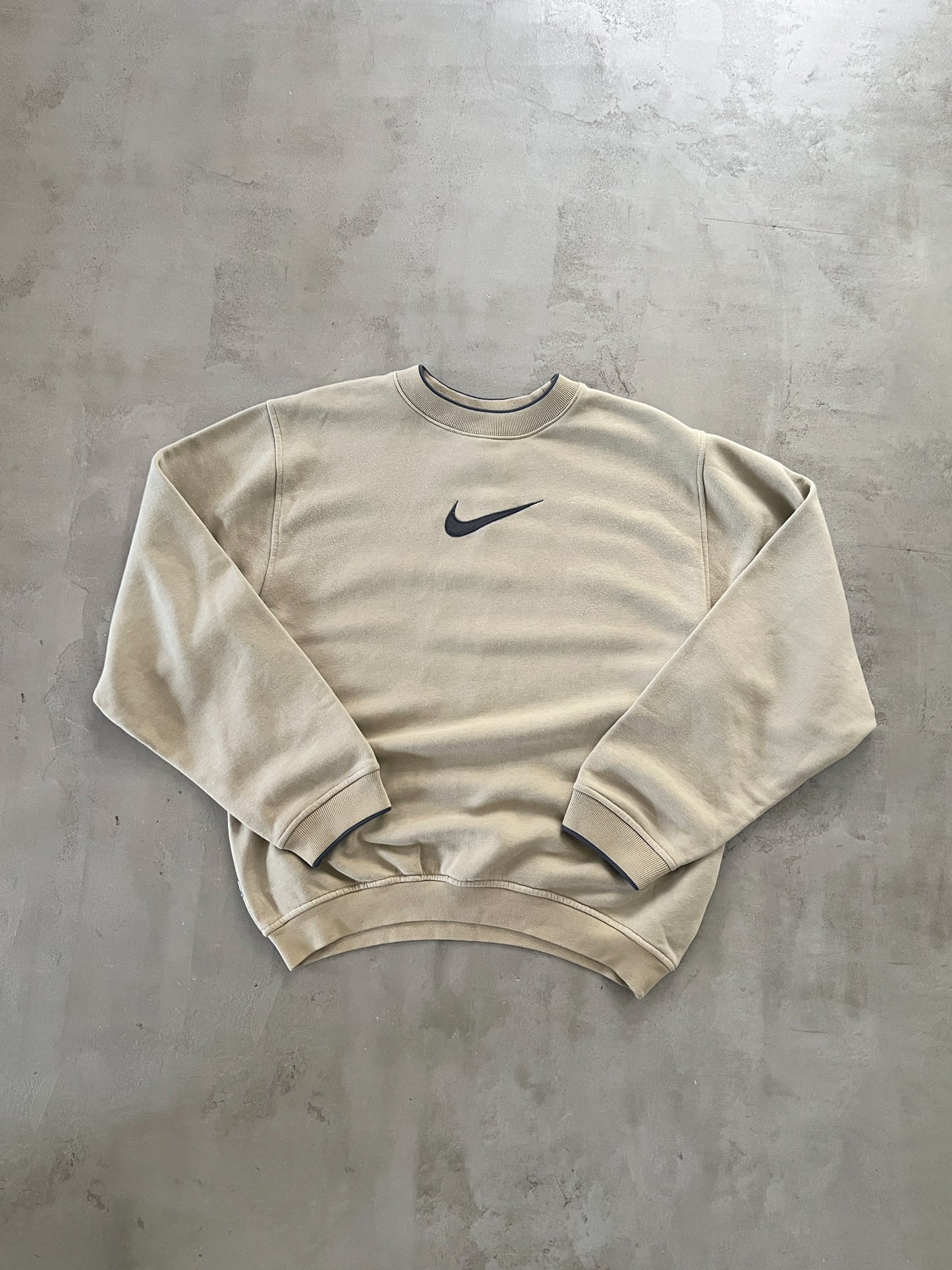 BEIGE NIKE SWEATER - 2000S - M/S