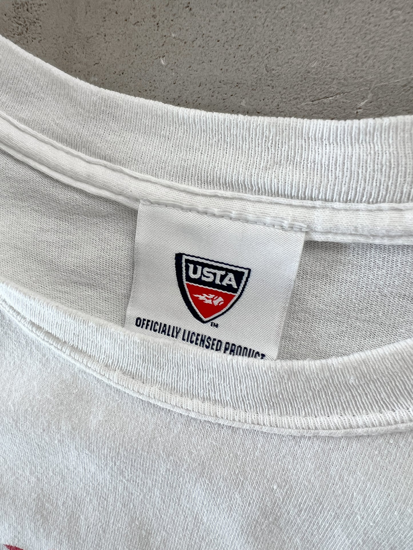 WHITE US OPEN TENNIS TEE - 2006 - L