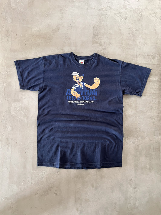 NAVY POPEYE TEE - 2000S - M