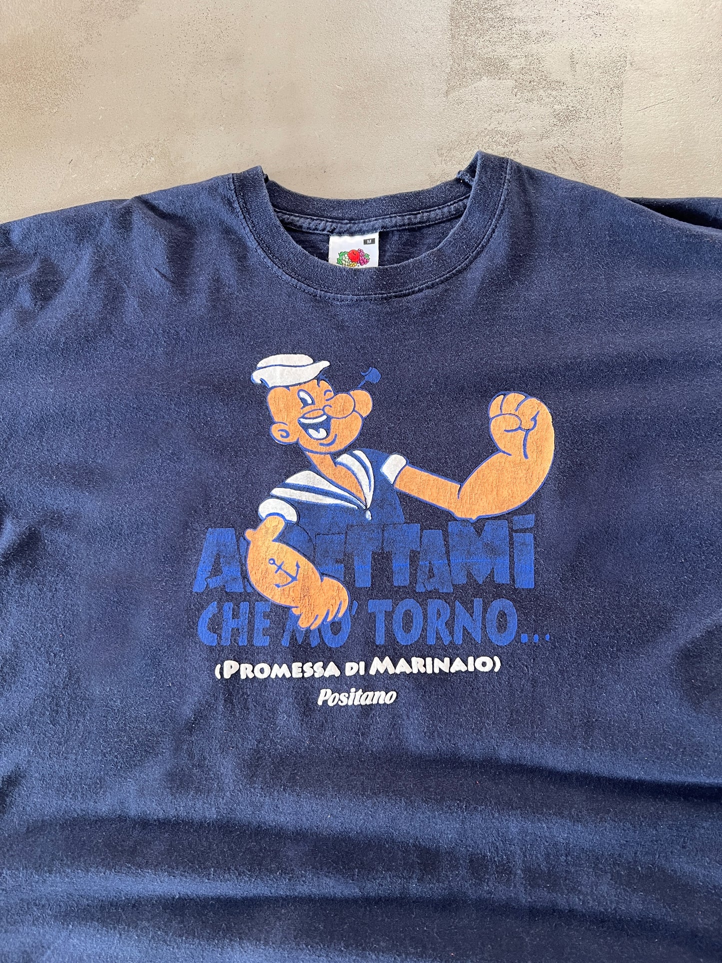 NAVY POPEYE TEE - 2000S - M