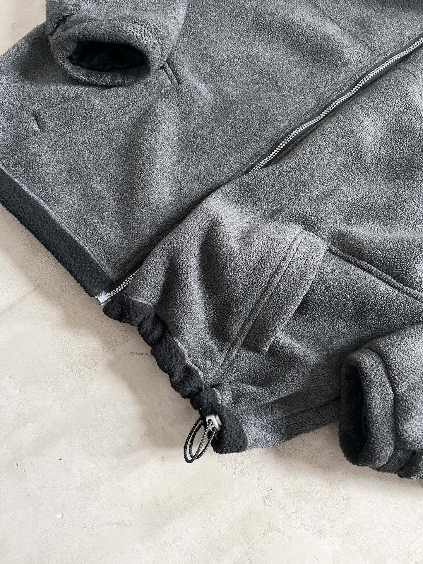 GREY FERRARI FLEECE JACKET - 1990S - L/XL