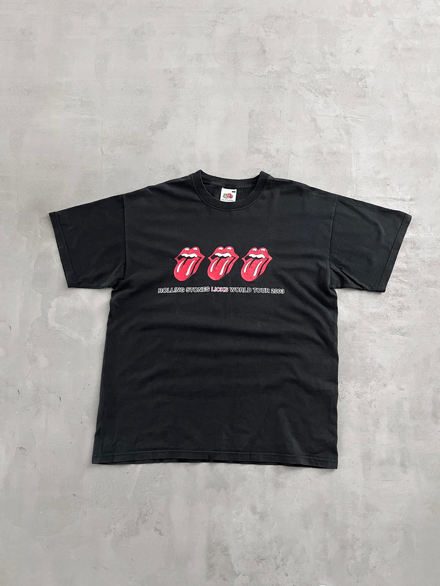 BLACK ROLLING STONES TEE - 2003 - L