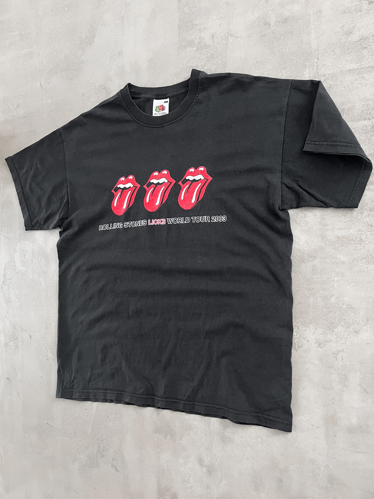 BLACK ROLLING STONES TEE - 2003 - L
