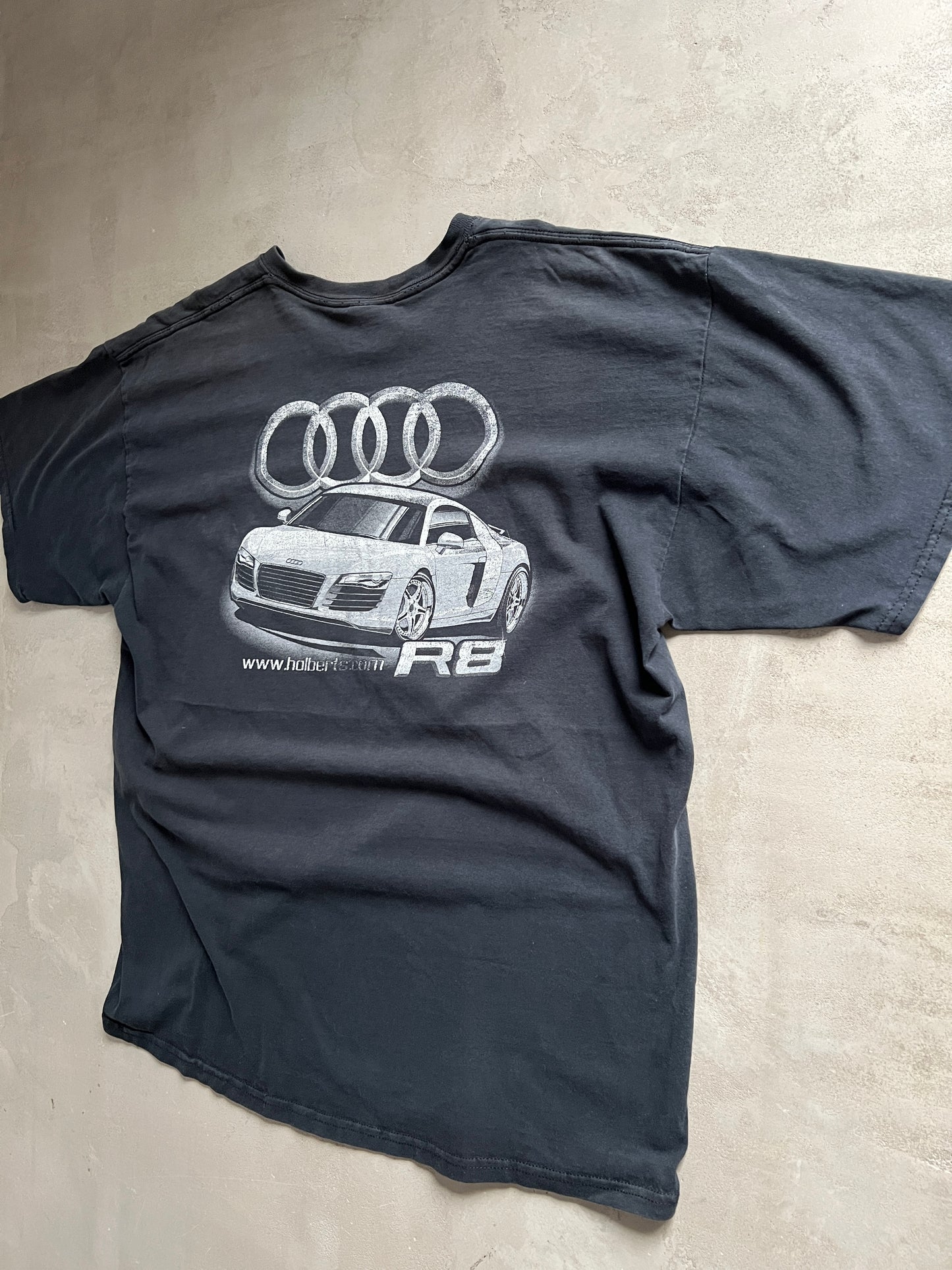 FADED BLACK AUDI R8 TEE - 2000S - L