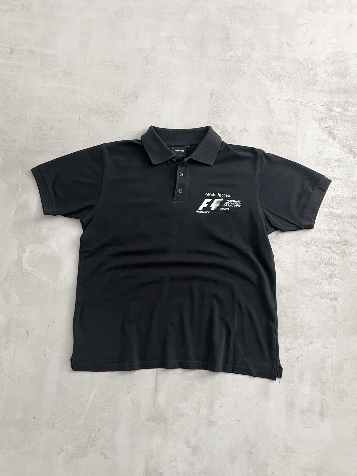 BLACK F1 GRAND PRIX POLO - 2000S - M