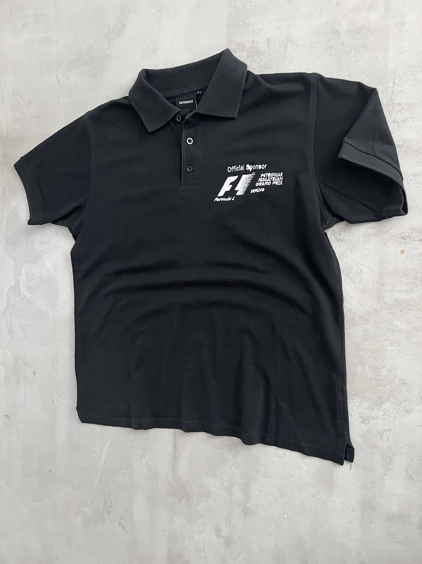 BLACK F1 GRAND PRIX POLO - 2000S - M