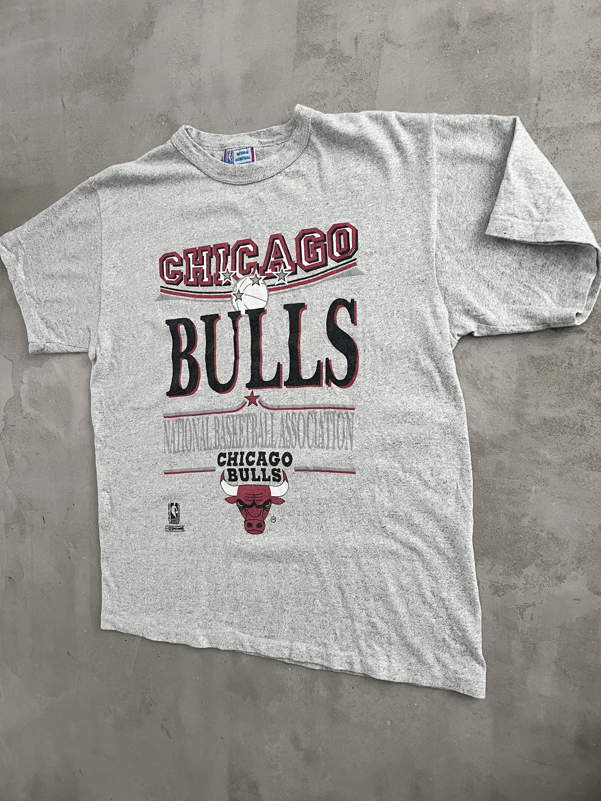 GREY CHICAGO BULLS NBA TEE - 1990S - L/M