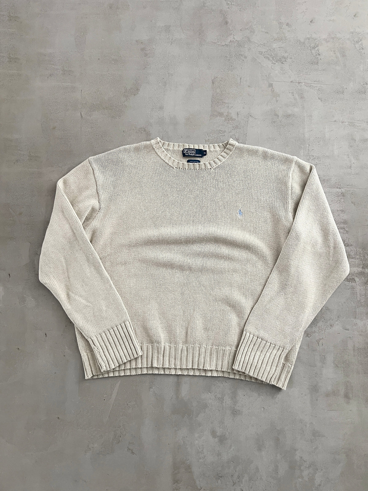 CREME RALPH LAUREN KNIT SWEATER - 2000S - M