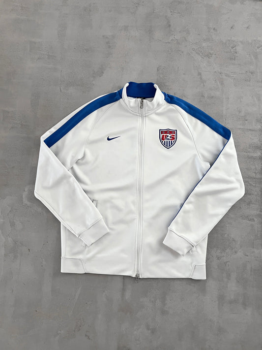 WHITE USA NIKE TRACK JACKET - 2000S - L